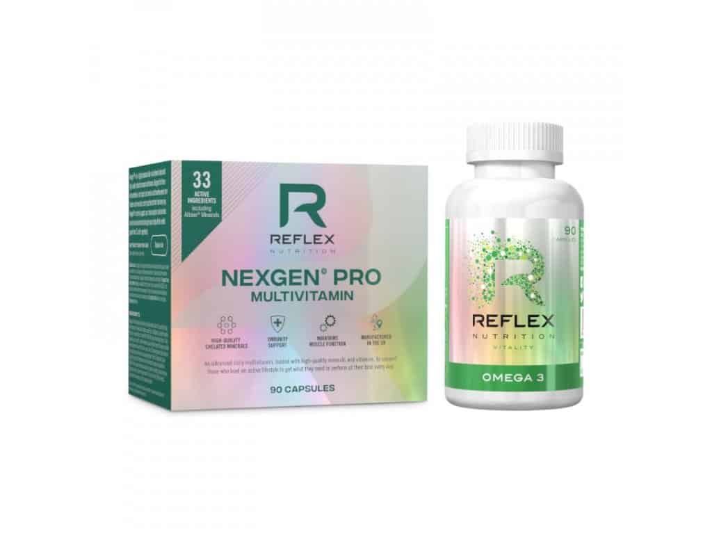 Reflex Nexgen PRO Multivitamín 90 kapslí NEW + Omega 3 90 kapslí