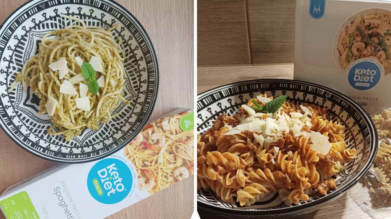 Proteinové těstoviny od KetoDiet - Špagety a fusilli Proteinové těstoviny od KetoDiet