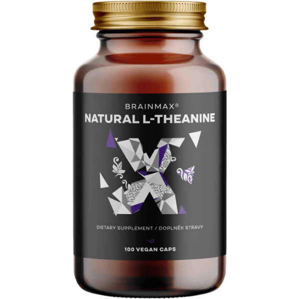 Lahvička doplňku BrainMax Natural L-Theanine